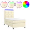 vidaXL &Kappa;&rho;&epsilon;&beta;ά&tau;&iota; Boxspring &mu;&epsilon; &Sigma;&tau;&rho;ώ&mu;&alpha; & LED &Kappa;&rho;&epsilon;&mu; 90x190 &epsilon;&kappa;. &Sigma;&upsilon;&nu;&theta;. &Delta;έ&rho;&mu;&alpha;