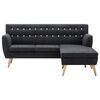 vidaXL Καναπές Γωνιακός Σκούρο Γκρι 171,5 x 138 x 81,5 εκ. Υφασμάτινος