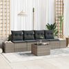 vidaXL Σετ Καναπέ Κήπου με μαξιλάρι 5 pcs Γκρι 55 x 55 x 37 εκ