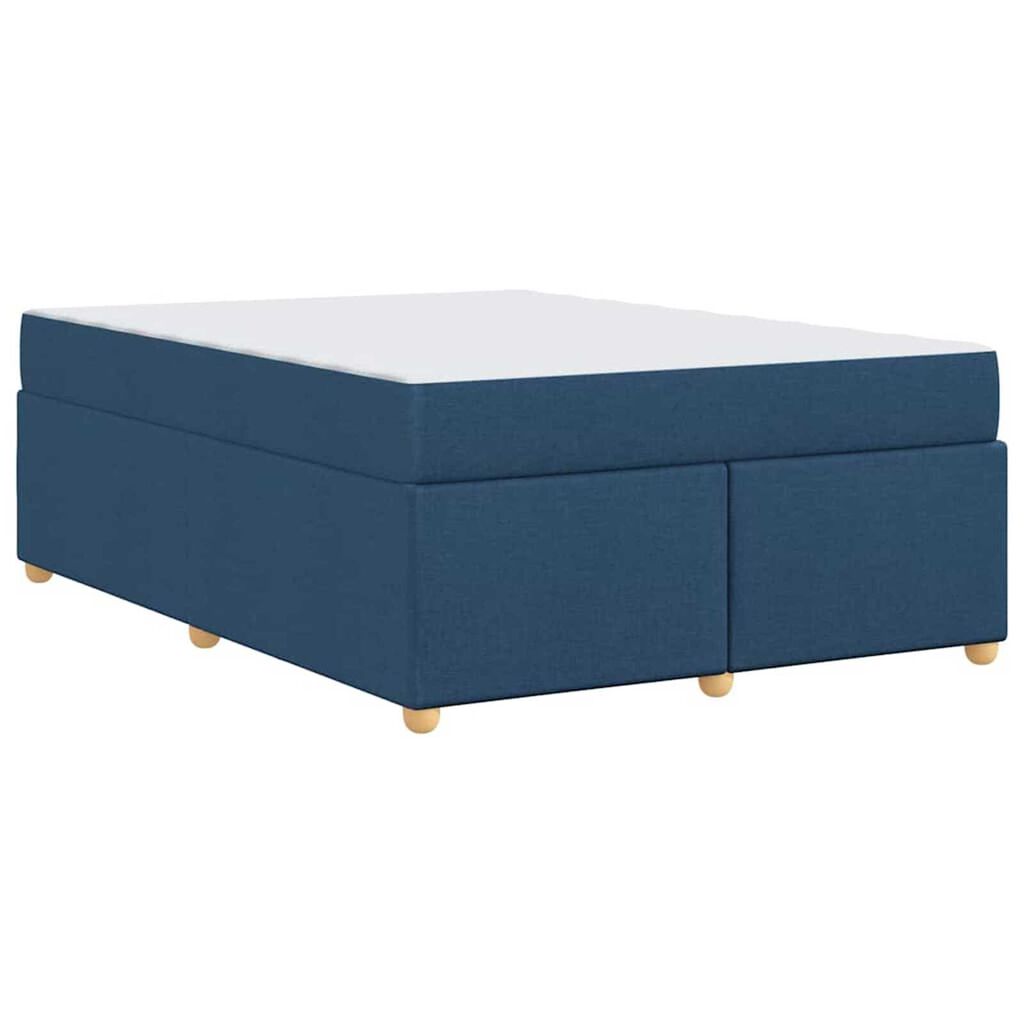 vidaXL Σκελετός Κρεβατιού με στρώμα Μπλε 160 x 200 cm ύφασμα