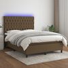 vidaXL &Kappa;&rho;&epsilon;&beta;ά&tau;&iota; Boxspring &mu;&epsilon; &Sigma;&tau;&rho;ώ&mu;&alpha; & LED &Sigma;&kappa;.&Kappa;&alpha;&phi;έ 140x200 &epsilon;&kappa; &Upsilon;&phi;&alpha;&sigma;&mu;ά&tau;&iota;&nu;&omicron;