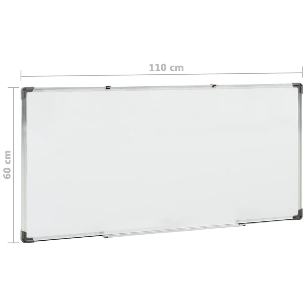 vidaXL Πίνακας Μαρκαδόρου Μαγνητικός Λευκός 110 x 60 εκ. Ατσάλινος