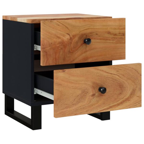 vidaXL Κομοδίνα 2 τεμ. 40 x 33 x 46 εκ. από Μασίφ Ξύλο Ακακίας