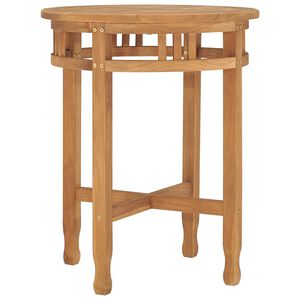 vidaXL &Tau;&rho;&alpha;&pi;έ&zeta;&iota; Bistro &Oslash; 60 x 75,5 &epsilon;&kappa;. &alpha;&pi;ό &Mu;&alpha;&sigma;ί&phi; &Xi;ύ&lambda;&omicron; Teak