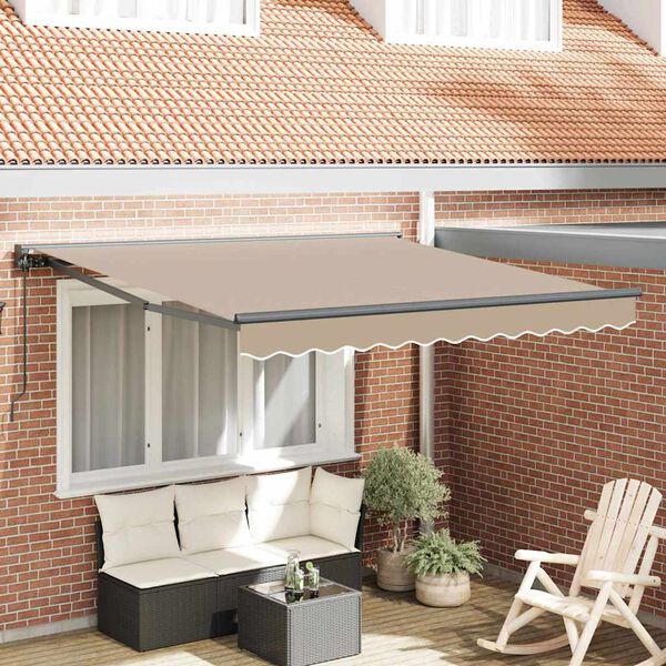 vidaXL Σκηνίτσα Αναδιπλούμενη Μπεζ 300x250 εκ. ύφασμα
