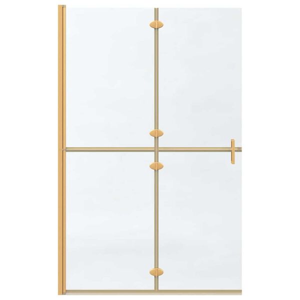 vidaXL Τοίχος ντους Walk-in Άλλο Χρυσό και διαφανές 120 x 190 cm