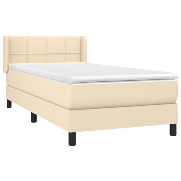 vidaXL &Kappa;&rho;&epsilon;&beta;ά&tau;&iota; Boxspring &mu;&epsilon; &Sigma;&tau;&rho;ώ&mu;&alpha; &Kappa;&rho;&epsilon;&mu; 80 x 200 &epsilon;&kappa;. &Upsilon;&phi;&alpha;&sigma;&mu;ά&tau;&iota;&nu;&omicron;