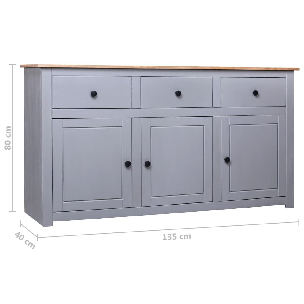 vidaXL Μπουφές 135 x 40 x 80 εκ. από Μασίφ Ξύλο Πεύκου Σειρά Panama