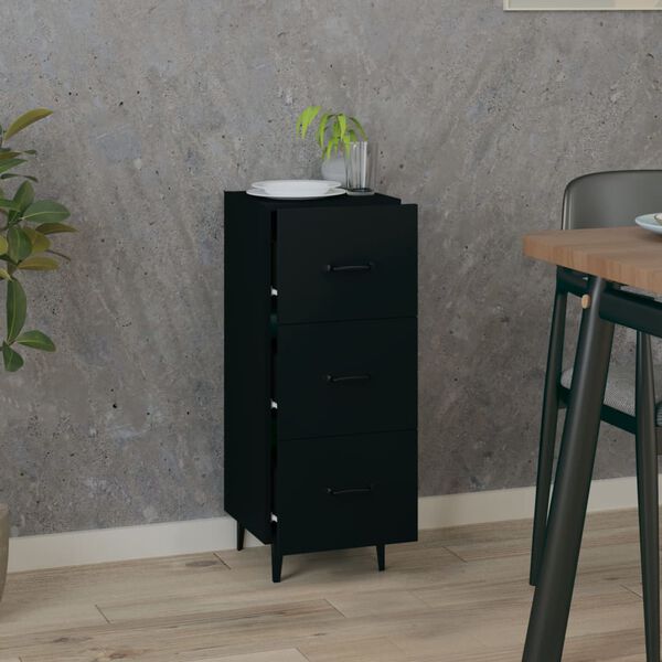 vidaXL Ντουλάπι Μαύρο 34,5 x 34 x 90 εκ. από Επεξεργασμένο Ξύλο