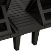 vidaXL Ξαπλώστρα Διπλή Μαύρη 155 x 138 x 83 εκ. από Πολυπροπυλένιο