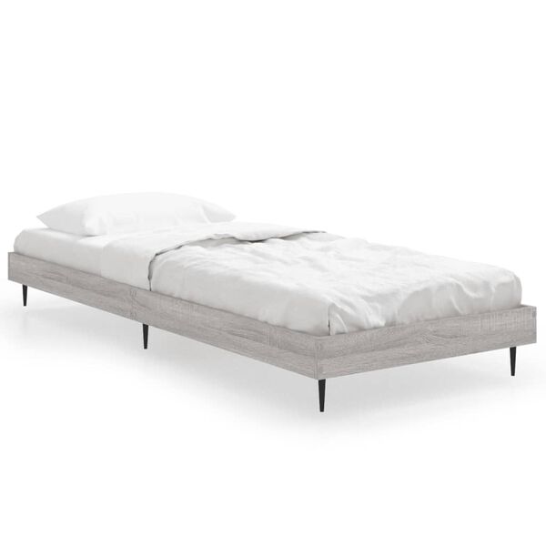 vidaXL Πλαίσιο Κρεβατιού Γκρι Sonoma 75x190 εκ. Επεξεργασμένο Ξύλο