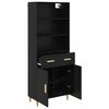 vidaXL Highboard &Mu;&alpha;ύ&rho;&eta; &Omicron;&xi;&upsilon;ά 69,5 x 32,5 x 180 &epsilon;&kappa; &Epsilon;&pi;&epsilon;&xi;&epsilon;&rho;&gamma;&alpha;&sigma;&mu;έ&nu;&omicron; &xi;ύ&lambda;&omicron;