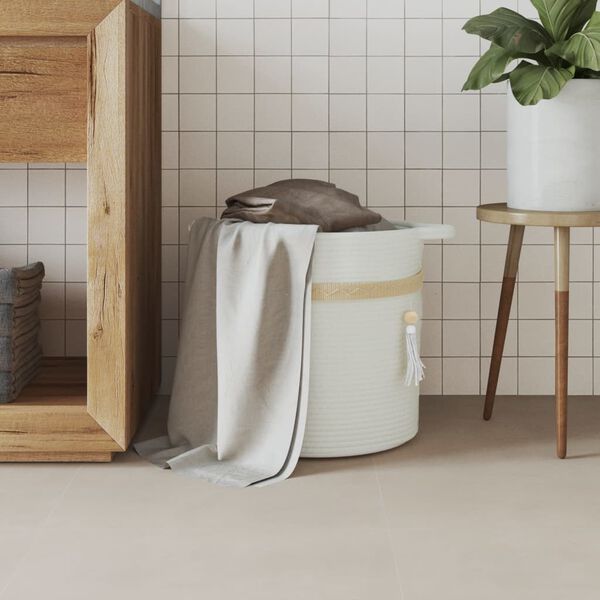 vidaXL Καλάθι Αποθήκευσης Λευκό Ø38 x 36 εκ. Βαμβακερό