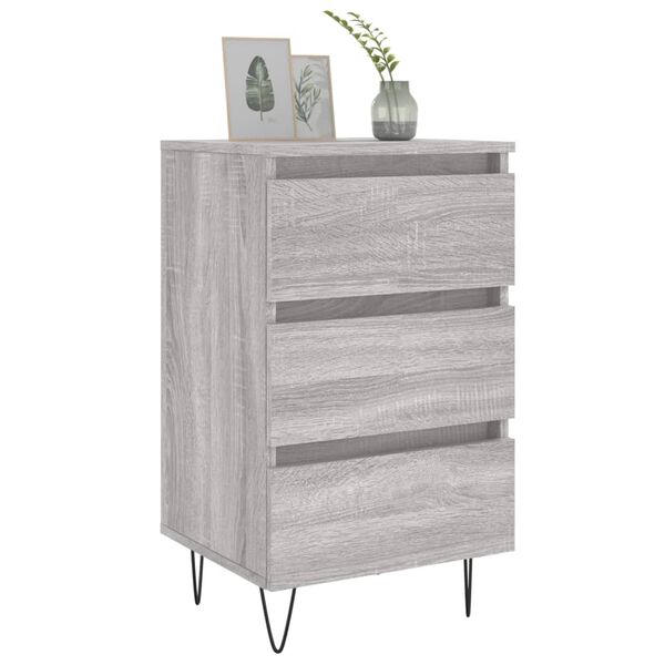 vidaXL Κομοδίνο Γκρι Sonoma 40 x 35 x 69 εκ. από Επεξεργασμένο Ξύλο