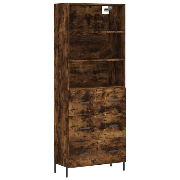 vidaXL Ντουλάπι Καπνιστή Δρυς 69,5x34x180 εκ. από Επεξεργασμένο Ξύλο