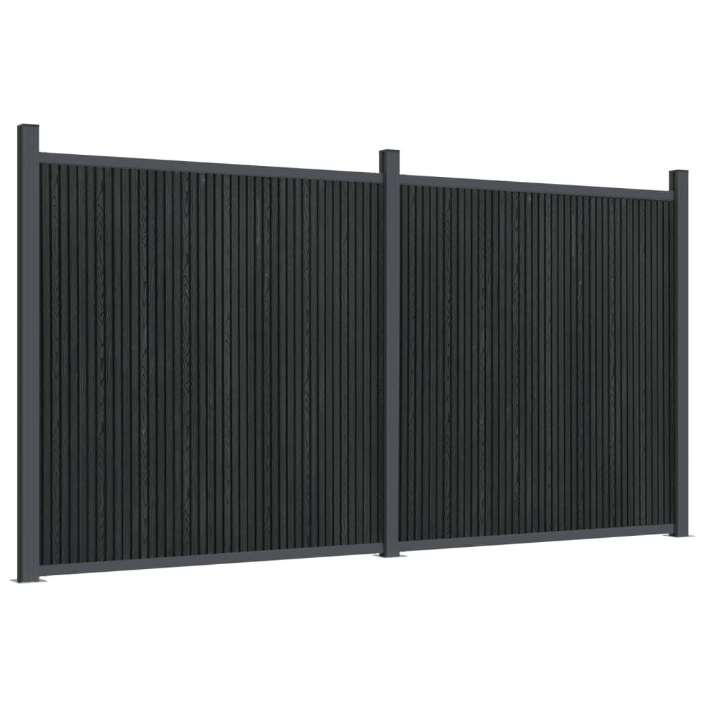 vidaXL Πάνελ Περίφραξης Γκρι 353 x 186 εκ. από WPC