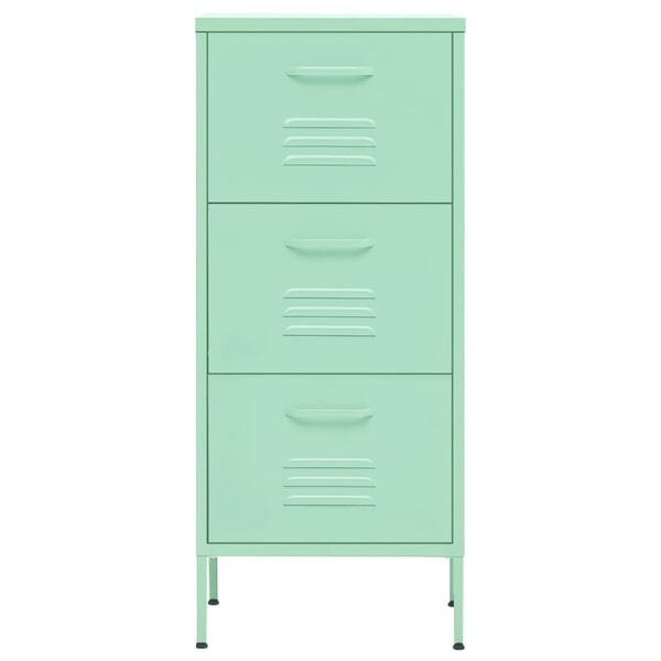 vidaXL Ντουλάπι Αποθήκευσης Xρώμα Mέντας 42,5x35x101,5 εκ. από Ατσάλι