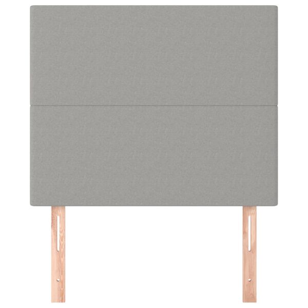 vidaXL Κεφαλάρι Ανοιχτό Γκρι 80x5x118/128 εκ. Ύφασμα