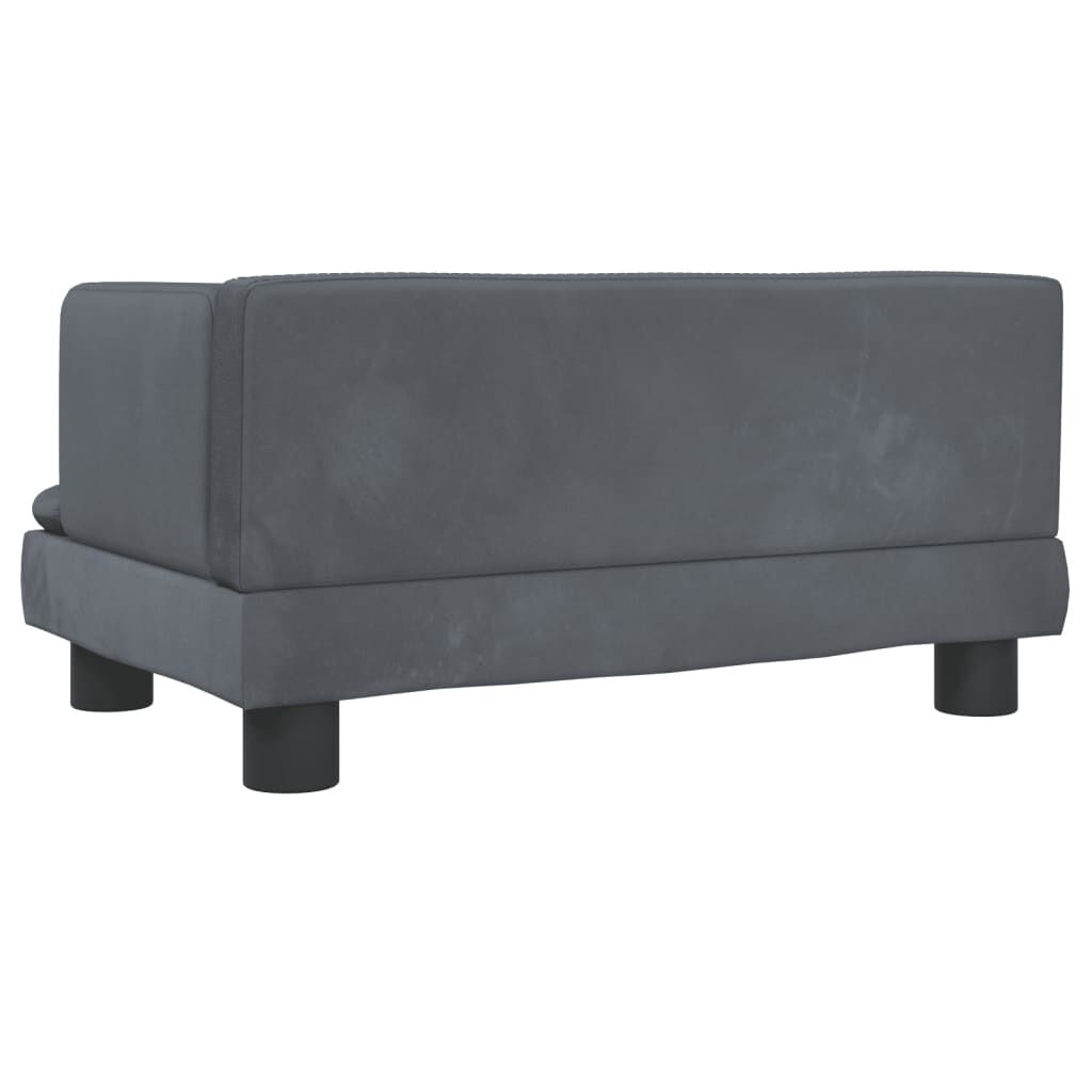 vidaXL Καναπές Παιδικός Σκούρο Γκρι 60 x 40 x 30 εκ. από Βελούδο