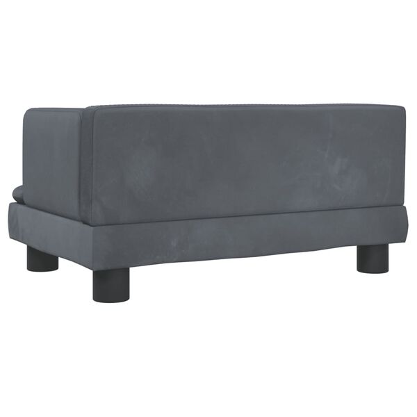 vidaXL Καναπές Παιδικός Σκούρο Γκρι 60 x 40 x 30 εκ. από Βελούδο