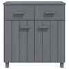 vidaXL Ντουλάπι Αποθήκευσης Σκούρο Γκρι 79x40x80 εκ. Μασίφ Ξύλο Πεύκου