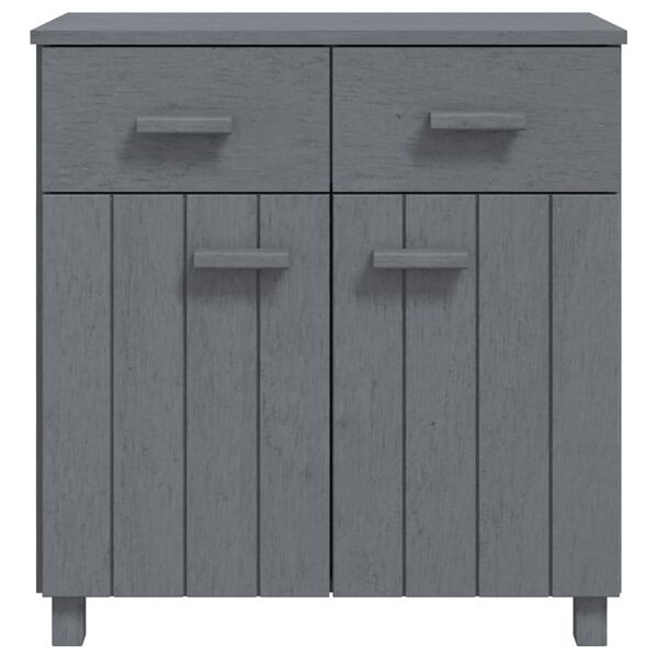 vidaXL Ντουλάπι Αποθήκευσης Σκούρο Γκρι 79x40x80 εκ. Μασίφ Ξύλο Πεύκου