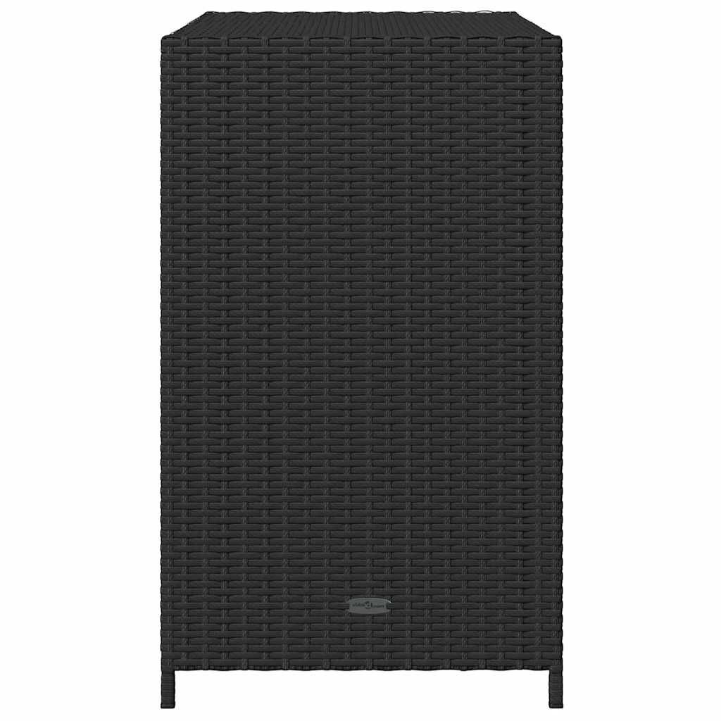 vidaXL Ντουλάπι Αποθήκευσης Κήπου Μαύρο 83x45x76 εκ. Συνθετικό Ρατάν