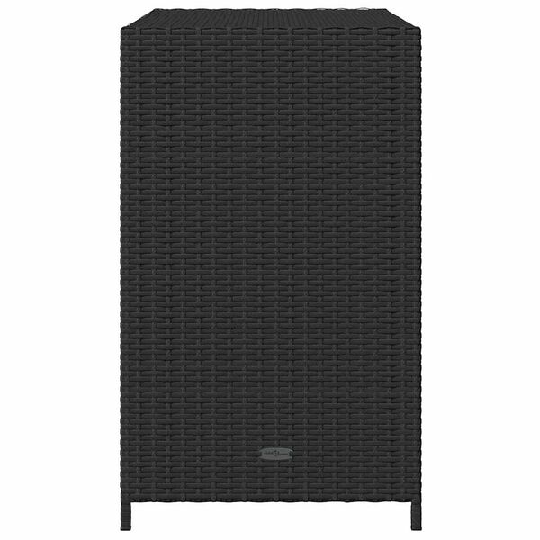 vidaXL Ντουλάπι Αποθήκευσης Κήπου Μαύρο 83x45x76 εκ. Συνθετικό Ρατάν