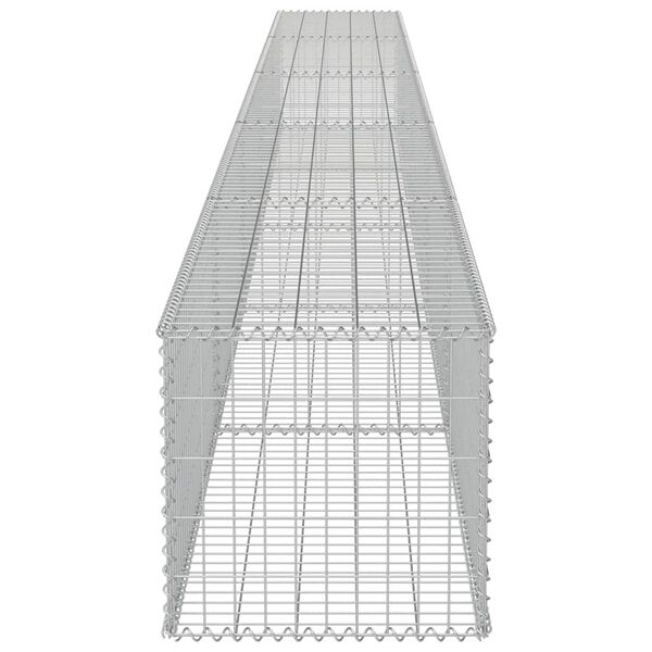 vidaXL Συρματοκιβώτιο Τοίχος 600x50x50 εκ. Γαλβαν. Χάλυβας + Καλύμματα