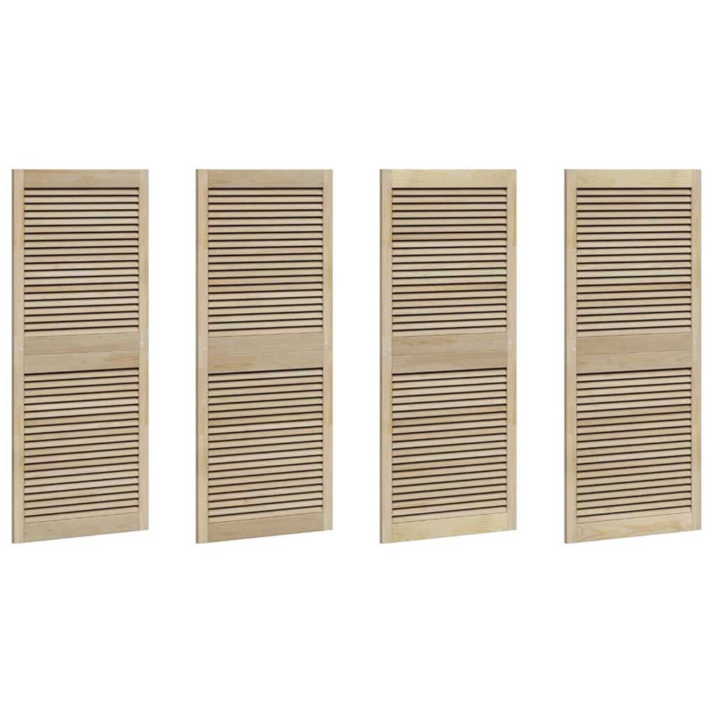 vidaXL Πόρτες Ντουλάπας με πόρτα 4 pcs Καφέ 140.5 x 59.5 x 2.1 εκ