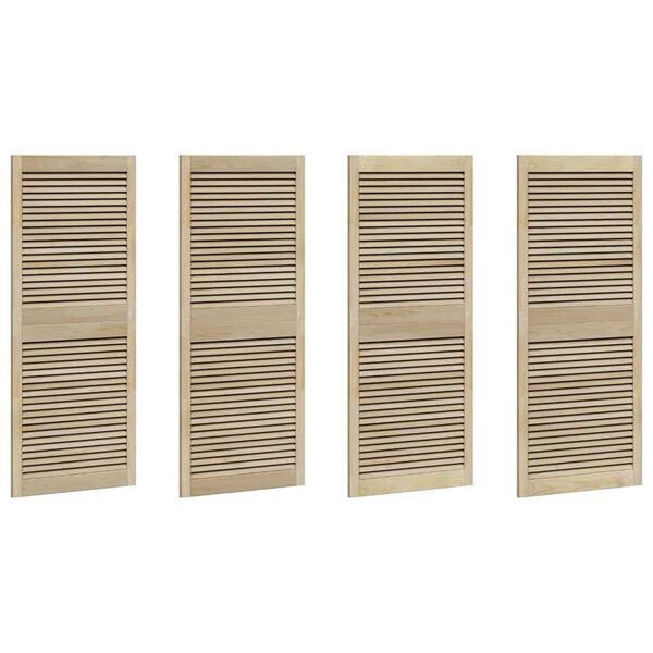 vidaXL Πόρτες Ντουλάπας με πόρτα 4 pcs Καφέ 140.5 x 59.5 x 2.1 εκ
