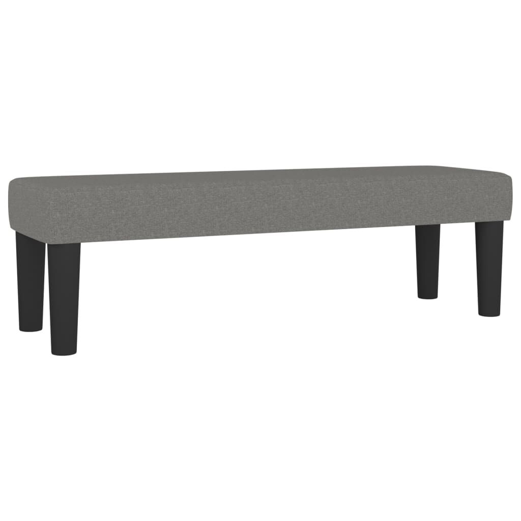 vidaXL Κρεβάτι Boxspring με Στρώμα Σκούρο Γκρι 180x200 εκ Υφασμάτιν