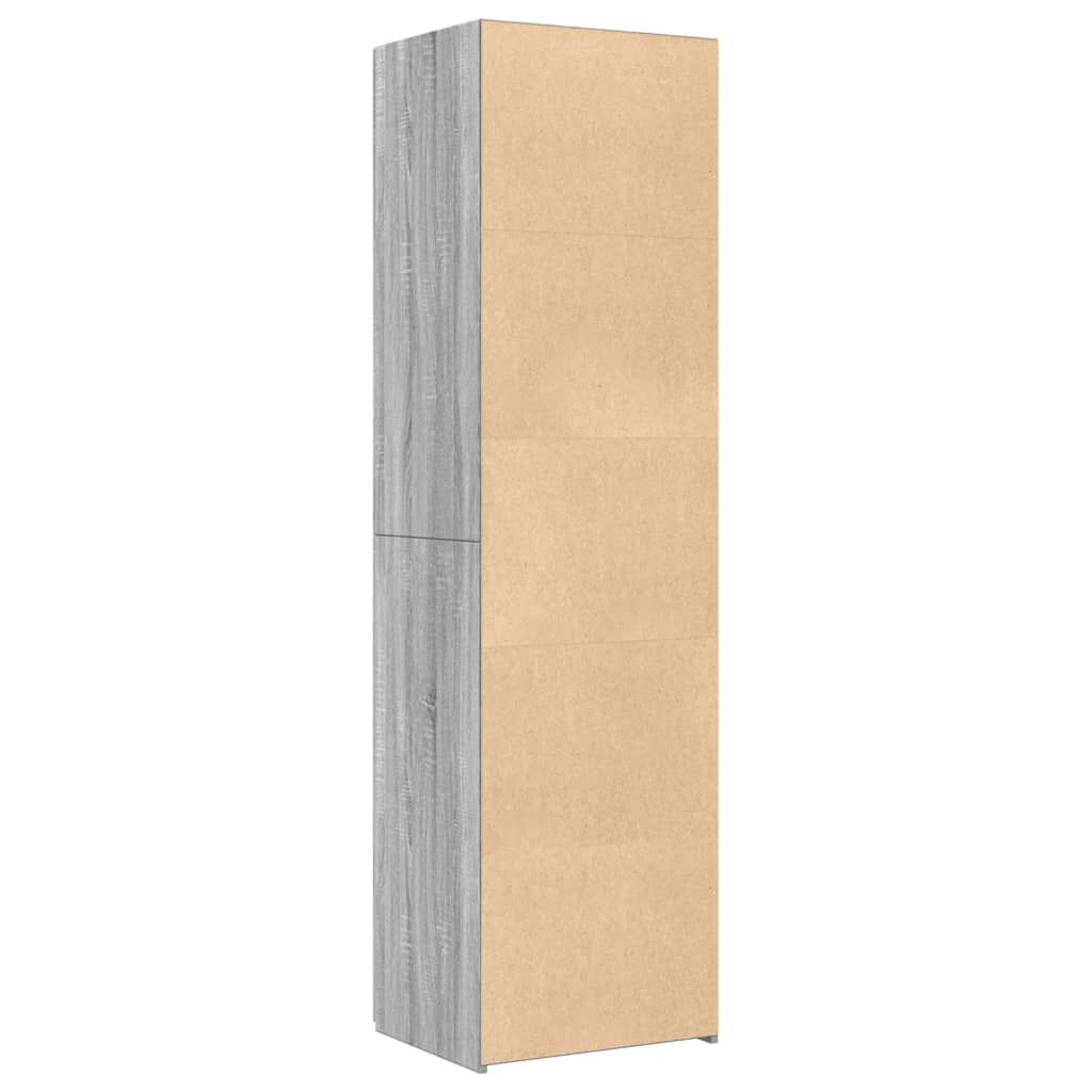 vidaXL Ντουλάπι Γκρι Sonoma 50x42,5x185 εκ. από Επεξεργασμένο Ξύλο