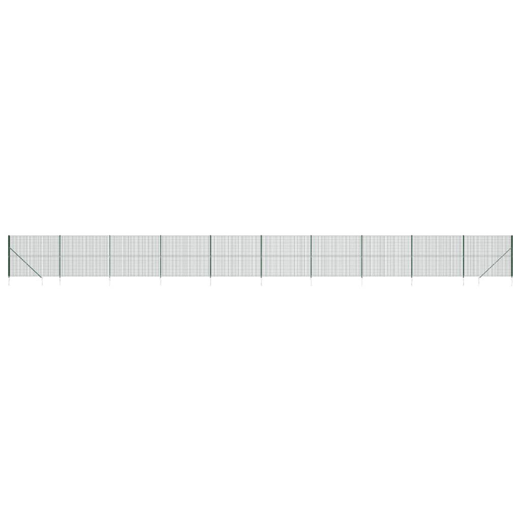 vidaXL Συρματόπλεγμα Περίφραξης Πράσινο 1,8 x 25 μ. με Καρφωτές Βάσεις