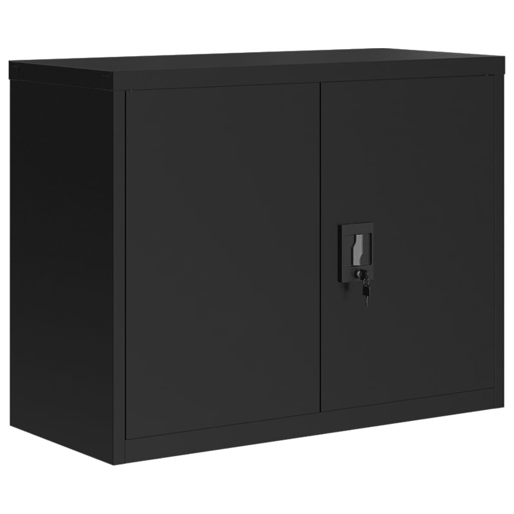 vidaXL Αρχειοθήκη Μαύρη 90 x 40 x 70 εκ. από Ατσάλι