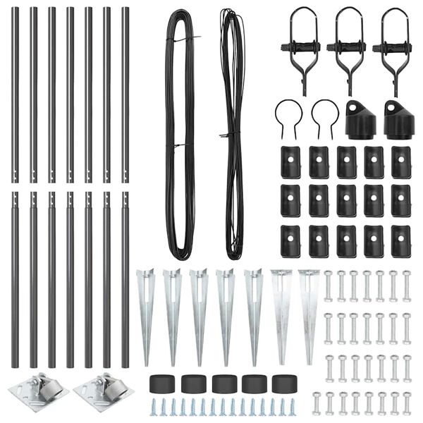 vidaXL &Sigma;&tau;ύ&lambda;&omicron;&sigmaf; &Pi;&epsilon;&rho;&iota;&phi;&rho;ά&xi;&epsilon;&omega;&nu; 7 pcs &Gamma;&kappa;&rho;&iota; &Alpha;&tau;&sigma;ά&lambda;&iota;