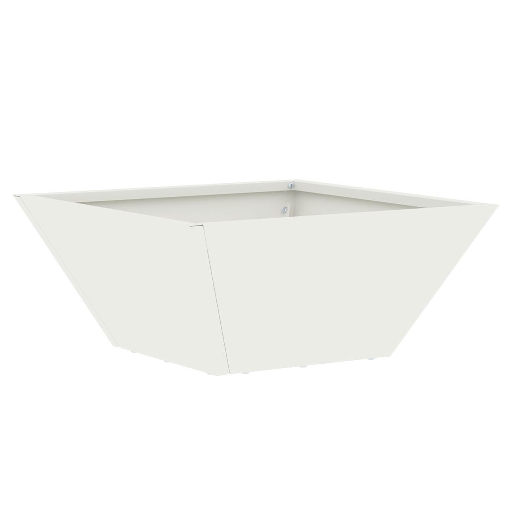 vidaXL Πλαστική Γλάστρα Λευκή Πλαστικό 35 x 35 x 15 εκ.