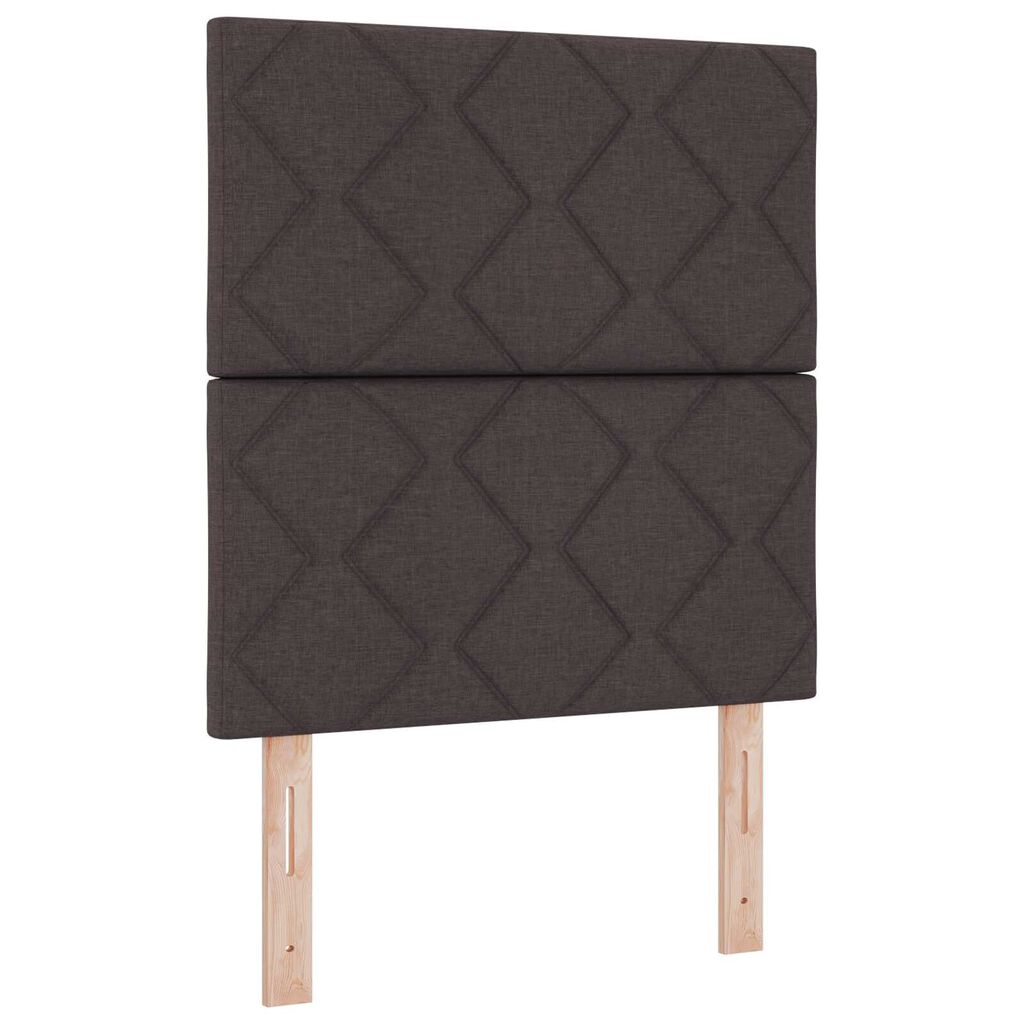 vidaXL Κρεβάτι Box Spring με Ματράζ Σκούρο Καφέ 80x200 εκ. Ύφασμα