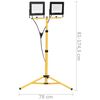 vidaXL Προβολέας LED με Τρίποδο Θερμό Λευκό 2 x 100 W