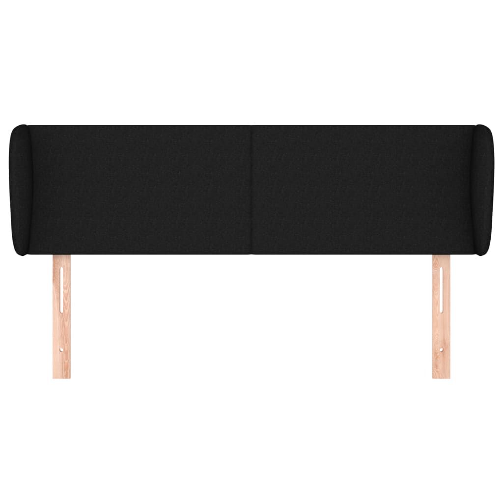 vidaXL Κεφαλάρι με Πτερύγια Μαύρο 147 x 23 x 78/88 εκ. Υφασμάτινο