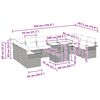 vidaXL Σετ Καναπέ Κήπου 11 pcs Ανοιχτό γκρι 100 x 55 x 73 εκ