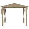 vidaXL Κιόσκι με Καλύμματα Στύλων Taupe 3 x 3 x 2,6 μ. 160 γρ./μ²