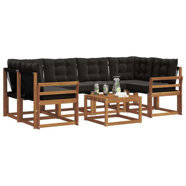 vidaXL &Sigma;&epsilon;&iota;&rho;ά &Kappa;&alpha;&nu;&alpha;&pi;έ &Epsilon;&xi;&omega;&tau;&epsilon;&rho;&iota;&kappa;&omicron;ύ &mu;&epsilon; &mu;&alpha;&xi;&iota;&lambda;ά&rho;&iota; 7 pcs &Phi;&upsilon;&sigma;&iota;&kappa;ό &kappa;&alpha;&iota; &Mu;&alpha;ύ&rho;&omicron;