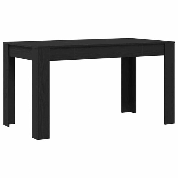 vidaXL Τραπεζαρία Μαύρη δρυς 140 x 74.5 x 76 εκ. Επεξεργασμένο ξύλο