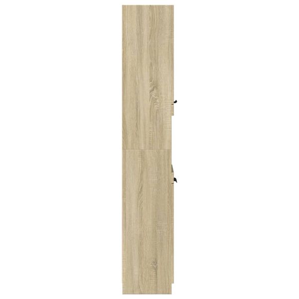 vidaXL Ντουλάπι Μπάνιου Sonoma Δρυς 32x34x188,5 εκ. Επεξεργ. Ξύλο