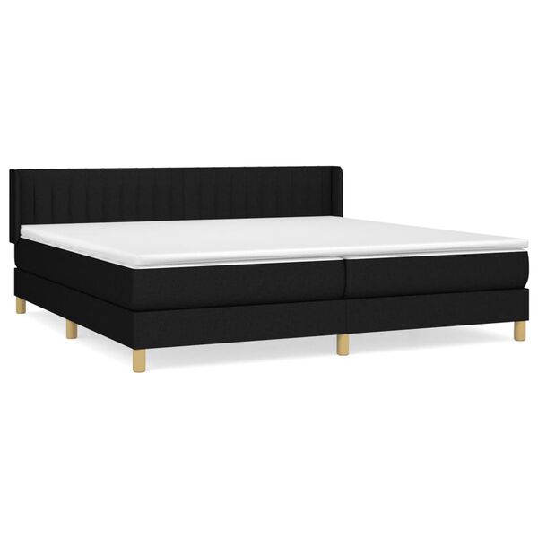 vidaXL &Kappa;&rho;&epsilon;&beta;ά&tau;&iota; Boxspring &mu;&epsilon; &Sigma;&tau;&rho;ώ&mu;&alpha; &Mu;&alpha;ύ&rho;&omicron; 200x200 &epsilon;&kappa;. &Upsilon;&phi;&alpha;&sigma;&mu;ά&tau;&iota;&nu;&omicron;