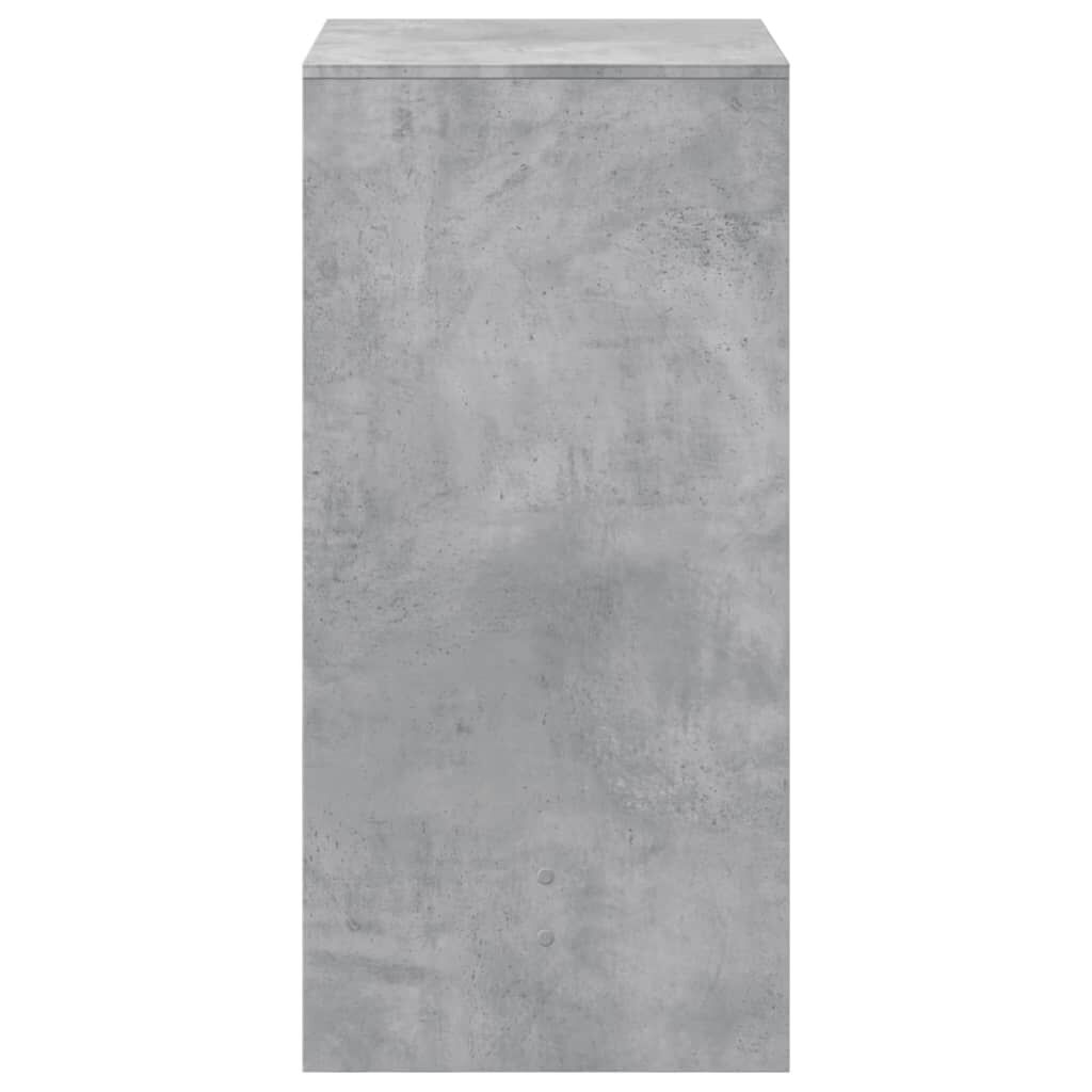 vidaXL Τραπέζι Μπαρ Γκρι Σκυροδέματος 51x50x103,5 εκ. Επεξ. Ξύλο