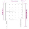 vidaXL Κεφαλάρι Κρεβατιού LED Σκούρο Γκρι 103x16x118/128εκ. Βελούδινο