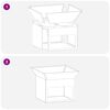 vidaXL Φωτιά Σκ rusty 50 x 50 x 40 cm Ατσάλι σκληρυθέν στον αέρα