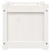 vidaXL Ζαρντινιέρα Λευκή 40 x 40 x 40 εκ. από Μασίφ Ξύλο Πεύκου